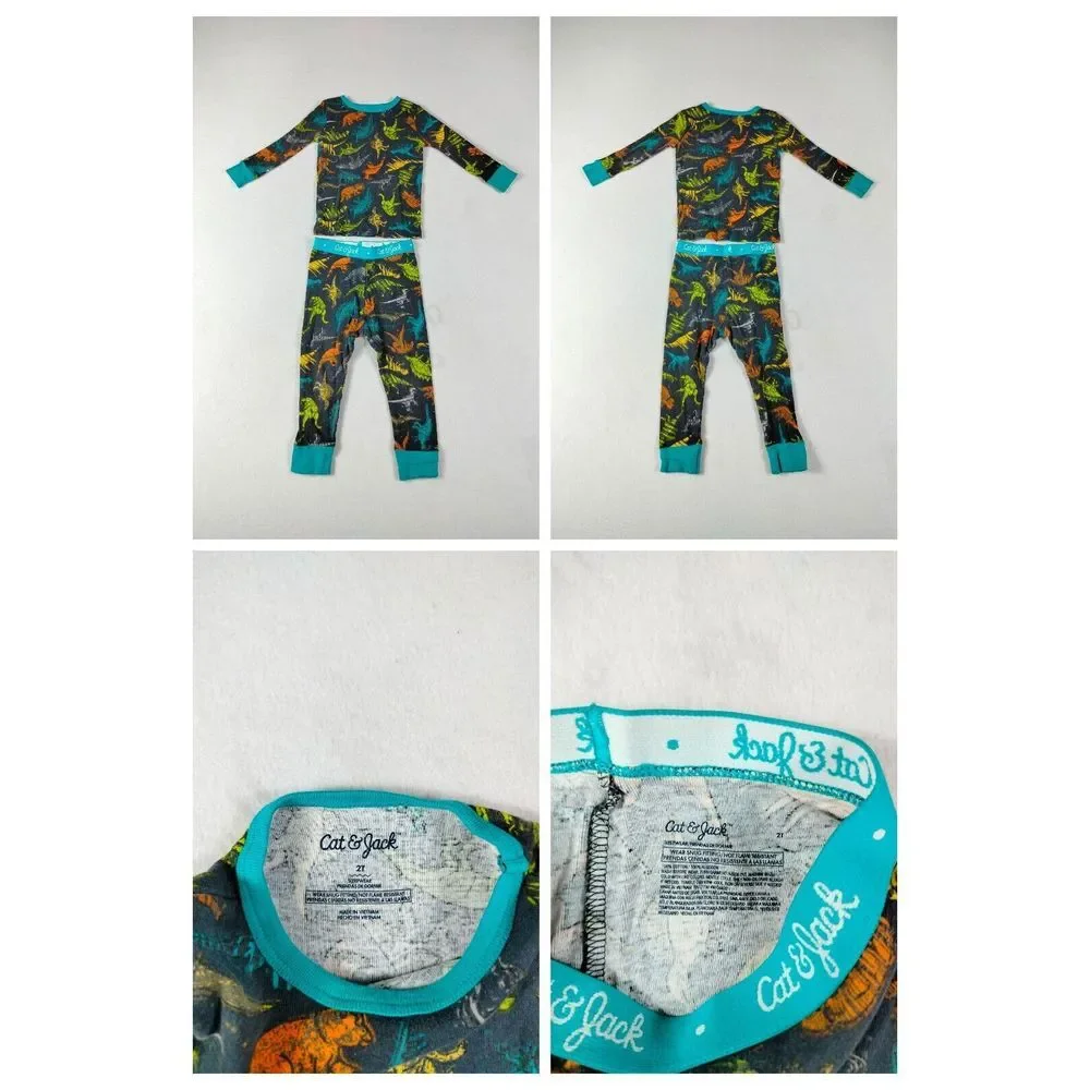 Carter's Cat & Jack Baby Boy 2T Lot Of 8 Bodysuits Pajamas Tops Pants Multicolor